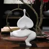 Figurki dekoracyjne Chińskie kreatywne joga figurka rzeźba dekoracja salonu szafka na wino biuro biuro domowe weranda domu