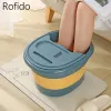 Bathtubs Folding Foot Bathtub Portable Foot Soaker Tub with Cover Travel Home Feet Soak Spa Basin Bath Barrel Massage Bucket Container