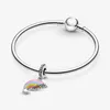 Färgglad Rainbow Dangle Charm Pandoras 925 Sterling Silver Luxury Charm Set Armband Making Charms Designer Halsband Pendant Original Box Girl Girl Gift