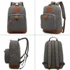 Mochila Vintage Canvas College para mujeres Hombres Mochila casual Ajuste simple 15.6 pulgadas Laptop School BookBag