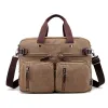 Rugzak Nieuwe Mannen Canvas Aktetas Zakelijke Laptop Handtas Grote Messenger Schoudertas Grote Casual Mannelijke Tote Back Bags Reiskoffer