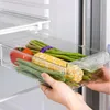 저장 병 크기 크기 공간 절약 조절 가능한 계란 주최자 플라스틱 냉장고 냉장고 서랍 용기 상자
