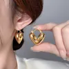 Orecchini di design con orecchini d'amore per donna Ragazza Orecchini a forma di cuore esagerati placcati in oro 18 carati per gioielli da festa Regalo di nozze