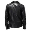 2022 Spring Autumn Fi Men Streetwear Black Pu Leather Jacket Mens Zipper Hip Hop Coat Manlig motorcykel Faux Leather Jackets 08p3#