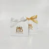 Cadeau cadeau 5pcs Eid Mubarak Candy Boxes Ramadan Décoration de la maison Cookies Emballage Boîte Sac pour le festival musulman islamique Décor de fête