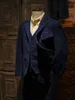 Veste de costume en velours côtelé Indigo Engineer pour hommes, vêtements d'extérieur classiques de style français Y8GK #