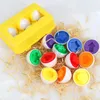 Inteligence Toys Baby Montessori Toys Egg Puzzle Games dzieci Kolor Kształt Dopasowywanie jaja edukacyjne dla dzieci 0-3 lata chłopców dziewczęta 24327