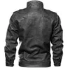 brand Leather Jacket Men Vintage Biker PU Coat Causal Motorcycle Jackets Plus Size 8XL 3D Stand Collar Autumn Winter Thick Tops A6VF#