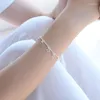 Charm-Armbänder für Damen, versilbert, Fußkette / Armband, Bambus, hohl, kleiner Stern, fünfzackig, exquisiter Schmuck, Drop-Lieferung, Otet7