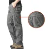 Pantalon ample pour hommes, uniforme cargo, multi-poches, pantalon de jogging tactique militaire, ceinture élastiquée, Athleisure Wo K6JN #