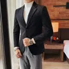 2022 Men's Corduroy Fabric Casual Busin Suit/Male Slim Fit Fi Leisure Blazers/Men's Jacket Brand Clothing Coats S-5XL V2wC#