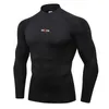 Compri Turtleneck Lg Sleeve Shirt Men Fitn Tight T Shirt Man Quick Dry Gym Roupas Musculação Muscle Workout Tshirt j4uL #