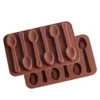 Diy Cake Decoration Mold Silicone Non-Stick 6 Holes Spoon Shape Chocolate Molds Jelly Ice Baking 3D Candy New