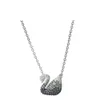 Bijoux de créateurs pour la mode Femmes Gol Swan Batter Heart Gradient Diamond Pendant Collier Vs Devil's Eye Collers Exprimez leur coffre-cadeau d'amour