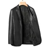 yn-330 Natural Sheep Leather Casual Suit Men's Jacket Slim Spring and Autumn Thin Secti Black Brown 93B6#