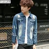 Xingdeng Qualité Fit Casual Vintage Jean Vestes Hommes Denim Manteaux Fi Streetwear Choicen Vêtements d'extérieur Style coréen i33A #