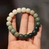Charm Bracelets Gradual Bodhi Root Hand String Wrap Fingers Soft Holding White Jade Twisting Zi Drop Delivery Jewelry Otm5S
