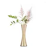 Vasen Nordische Metallvase Gold dünner Blumenarrangementbehälter