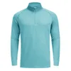 Magcomsen Camisa de senderismo para hombre LG Manga UPF50 + Camiseta con protección UV Camiseta con cremallera Tops N4NR #