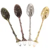 Coffee Scoops 8pcs Tea Spoon Spoons Vintage Carved Decorative Dessert