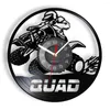 Relógios de parede Dirt Bike Quad Record Clock para sala de estar 4 Wheeler Moto ATV Rider Home Decor Retro Music Watch