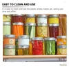 Opslagflessen 8 stuks Mason Jars 250ml Mini Transparant Zilver Aluminium Deksel Set Plastic Honing Jam Klein Fruit Suiker Scrub Afdichting