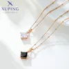 Ожерелья с подвесками Xuping, поступление ювелирных изделий, квадратной формы, золотого цвета, подвесная цепочка, случайное ожерелье для женщин и девочек, изысканный подарок X000762170