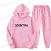 Mens Tracksuits Designers New Sportswear ess varumärke tryckt sportkläder Mens Par 27 Färg Varma Tvåverk Loose Hoodie Sweatshirt Pants Hoodie Jogging Set 001 T2403