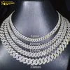 Biżuteria męska hurtowa 13 mm mrożona mrożona łańcuch Moissanite Cuban Link S925 Sterling Gold Cubed Bracelets dla mężczyzn