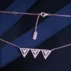 Lüks M Serisi Tasarımcı Klasik 925 STERLING Gümüş Gül Takı Elmas Kolye Kolye Kayan Düğün ve Sevgili Hediyesi için Asimetrik Kolye