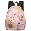 Backpack Valentine'S Day Love Plants Flowers Bohemia Fashion Women Travel Book Bags Laptop Backpacks Rucksack Schoolbag