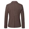 Blazer de haute qualité Stripe verticale pour hommes Fi élégant haut de gamme simple Busin décontracté Shop Gentleman Slim Coat 396p #