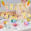 Decoração de festa feliz Páscoa banner para suprimentos lareira interna externa