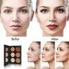 Privat etikett 6 Färgbehandling Pulversidan Skugga Finish Concealer Powder Makeup Anpassad logotyp