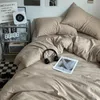 寝具セット2024スタイルのベッドシート枕でセットケース羽毛布団カバーウォッシュコットンフル
