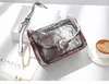 Schoudertassen Jelly Bag Trend Small Dames PVC Transparant Slangenleer Patroon Crossbody met één schouder Composiet