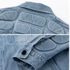 Retro Cvex Turtle Shell Giacca di jeans da uomo Hip Hop Strappato Hole Allentato Harajuku Bomber Cappotti Ritagliata Street Autunno Jeans Outwear 76So #