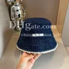 Chapeau seau en Denim pour femmes, chapeau de pêcheur en dentelle de luxe, chapeau de Protection solaire pour sortie, pare-soleil pour vacances