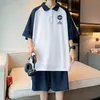 men Set Shorts Tshirt Suit Short Sleeve T-shirts Summer Sportswear Loose Casual Wear Ventilati Comfortable Hot Deals h5hN#