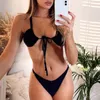 Kadın Mayo Seksi Bikinis String Mayo Uzun Kayış Kadın Mayo Kıyafet Yaz Plaj Giyim Brezilya Bandaj Kadın Bikini Seti 2024