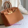 Hremms Birkks High -End -Designer -Einkaufstaschen für Frauen Home Bag Gold Knopf Hochkapazität Damen 2024 Neues Mode -echtes Leder Ein Original 1: 1 mit echtem Logo und Box