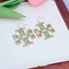 Earrings Designer Stud Personalized Hollow Splicing Metal Fashion Letters Silver Color With Original Box