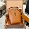 Nya spegelkvalitetspåsar Designer Tote Bag Luxury Handväska Kvinnor Neonoe Bucket Bag Fashion Crossbody Bag dam Läder Drawstring Shoulder Bag Plånbok