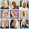 HD-Spitze-Perücke, synthetische Perücken, kurze blonde Perücke, gerade Bob-Perücken für Frauen, mittlerer Teil, Highlight-blond, rosa, orange, Cosplay-Haare