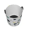 Bolsas de lavandería Cesta de plegado Terrazo Marble Round Storage Bin Gran Hamper Clothy Clothet Bucket de juguete Organizador