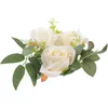 Bougeoirs chandelier guirlande support anneaux de fleurs artificielles roses ornements couronnes de mariage en plastique feuille décorative