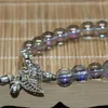 Прядь из бисера, модный богемный стиль, гальванический фиолетовый кристалл, 8 мм, круглые бусины, браслеты, женский подарок на вечеринку, изысканные ювелирные изделия, 7,5 дюйма, Otyta