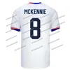 2024 Pulisic USASサッカージャージReyna Aaronson Weah Acosta McKennie 24 25 Maillot de Futol Ferreira Dest Morgan us a Football Shirt Rapinoe dunn