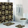 Shower Curtains Bathroom Waterproof Curtain Set Style Printed Non-Slip Mat Toilet Bathtub Geometric Bathroo Home Decor