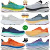 Nowi mężczyźni kobiety Sneakers Clifton 9 Bondi 8 One Buty Buty Bursztynne szerokie ludzie Triple Blay Biały Designer Trenerers Outdoor Sneaker Runners Rozmiar 36-47 EUR